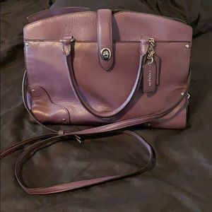 Purple Coach Mercer Satchel